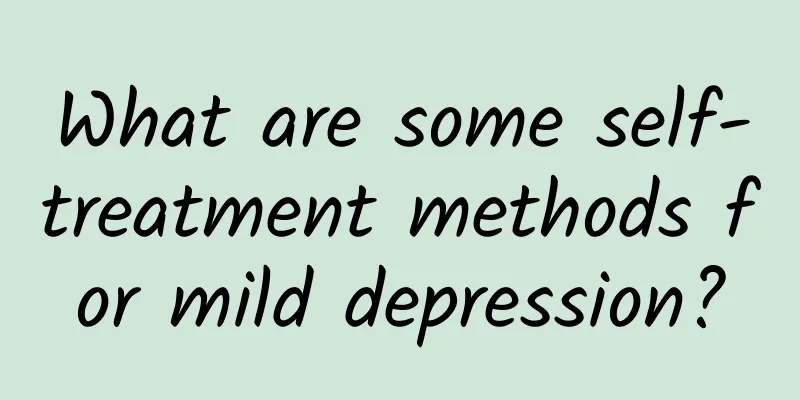 What are some self-treatment methods for mild depression?