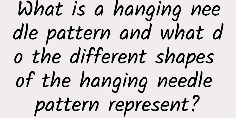 What is a hanging needle pattern and what do the different shapes of the hanging needle pattern represent?