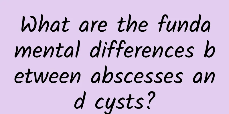 What are the fundamental differences between abscesses and cysts?