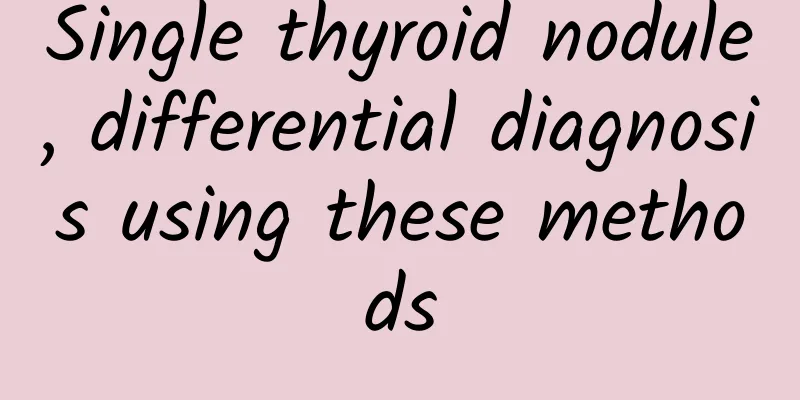 Single thyroid nodule, differential diagnosis using these methods