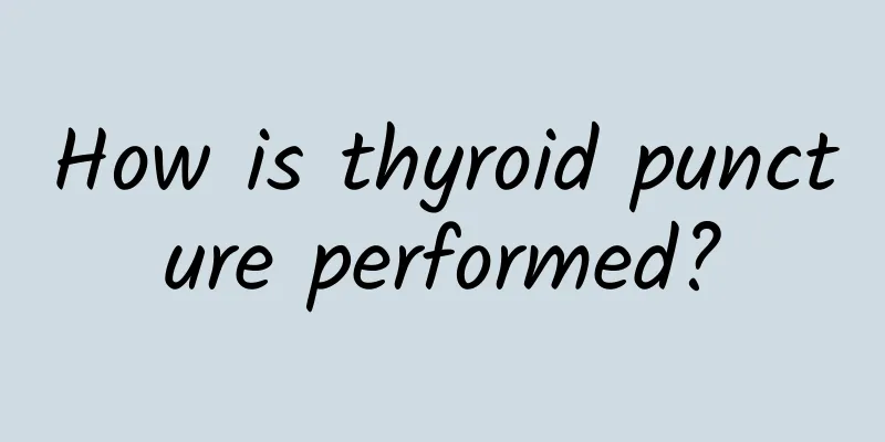 How is thyroid puncture performed?