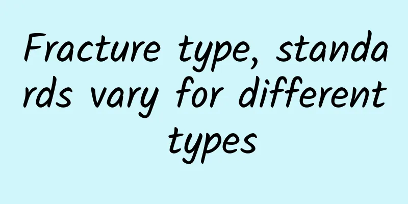 Fracture type, standards vary for different types