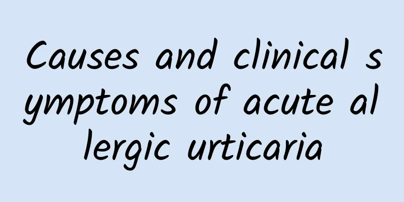 Causes and clinical symptoms of acute allergic urticaria
