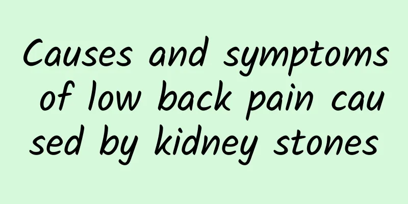 Causes and symptoms of low back pain caused by kidney stones