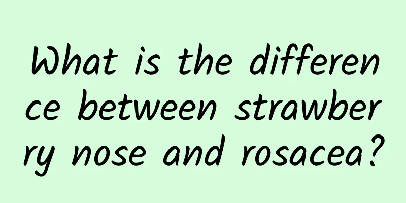 What is the difference between strawberry nose and rosacea?