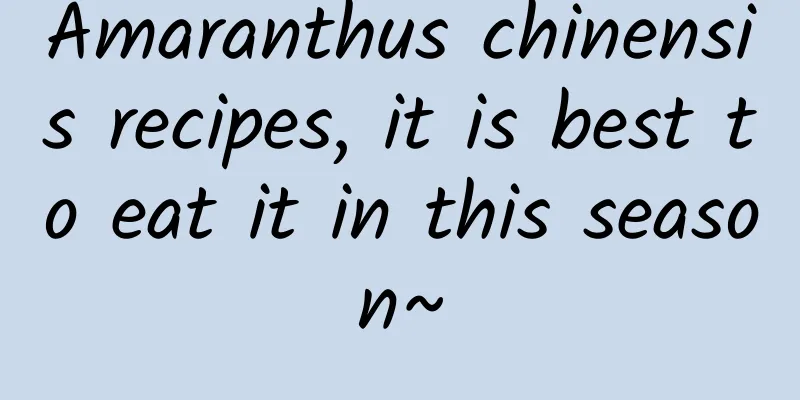 Amaranthus chinensis recipes, it is best to eat it in this season~