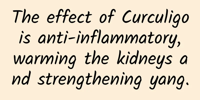 The effect of Curculigo is anti-inflammatory, warming the kidneys and strengthening yang.
