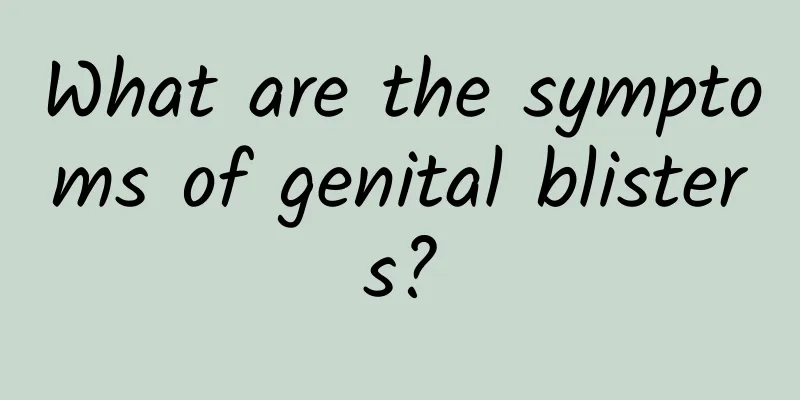 What are the symptoms of genital blisters?