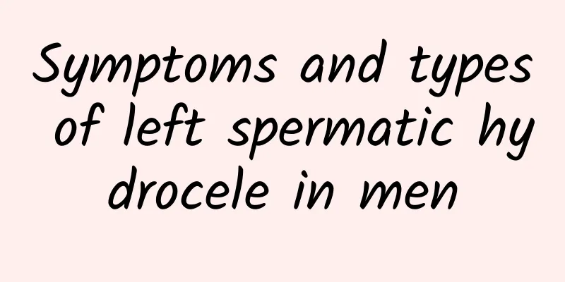 Symptoms and types of left spermatic hydrocele in men