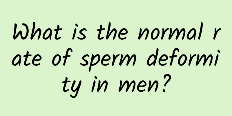 What is the normal rate of sperm deformity in men?