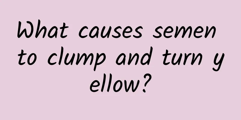 What causes semen to clump and turn yellow?
