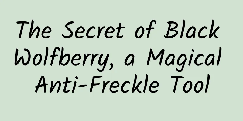 The Secret of Black Wolfberry, a Magical Anti-Freckle Tool