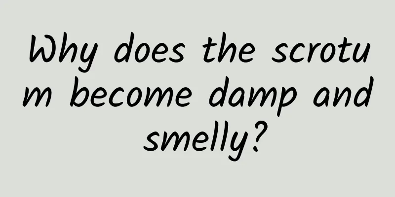 Why does the scrotum become damp and smelly?