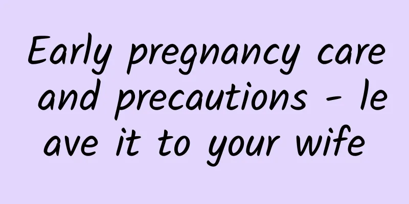 Early pregnancy care and precautions - leave it to your wife