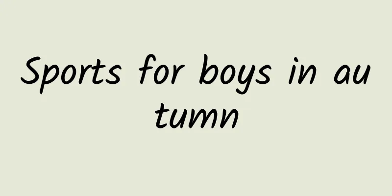 Sports for boys in autumn
