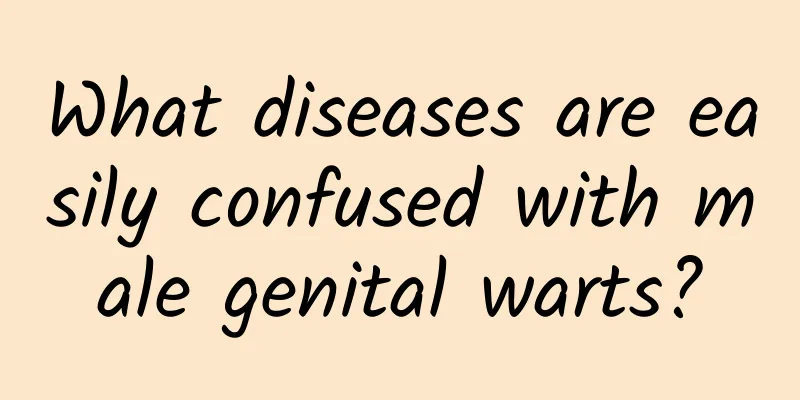 What diseases are easily confused with male genital warts?