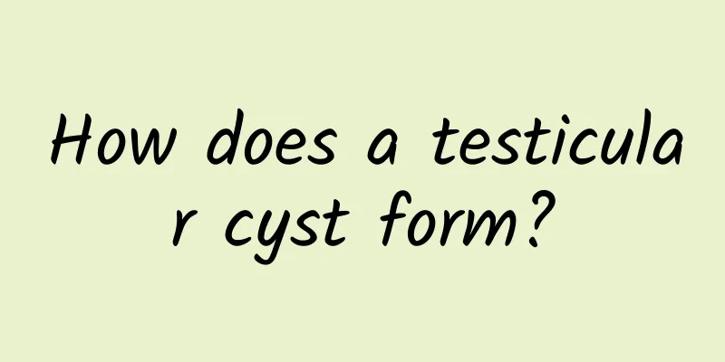 How does a testicular cyst form?