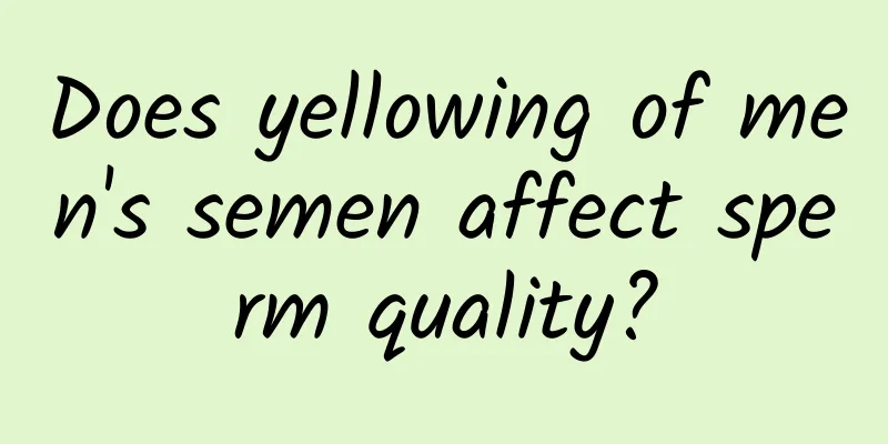 Does yellowing of men's semen affect sperm quality?