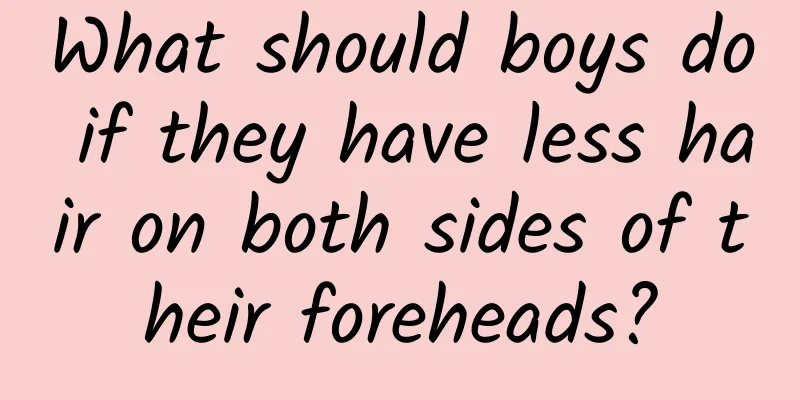What should boys do if they have less hair on both sides of their foreheads?