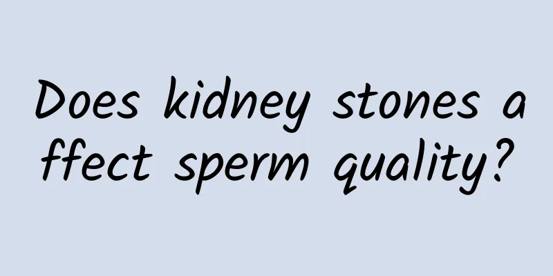 Does kidney stones affect sperm quality?