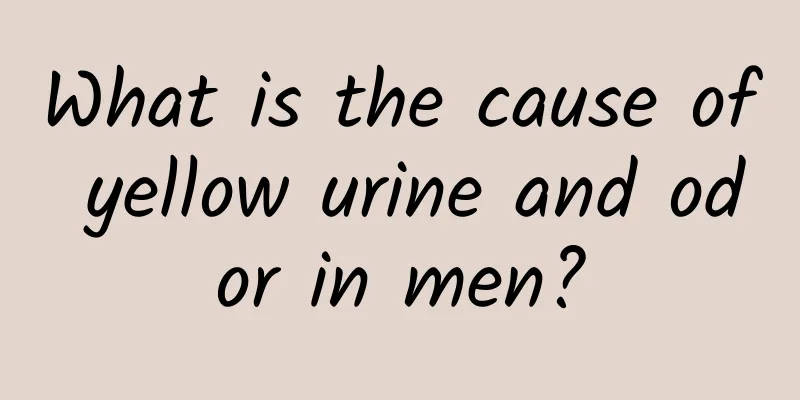 What is the cause of yellow urine and odor in men?