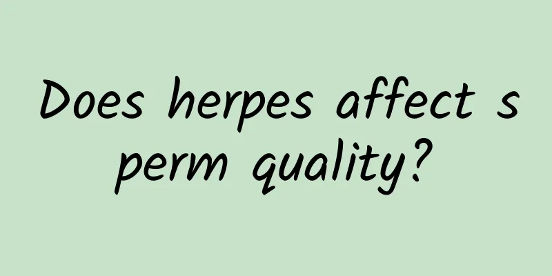 Does herpes affect sperm quality?