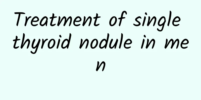 Treatment of single thyroid nodule in men