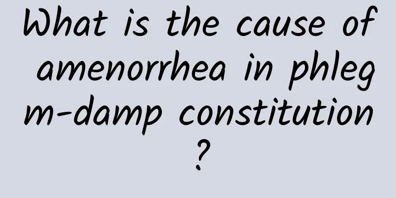 What is the cause of amenorrhea in phlegm-damp constitution?
