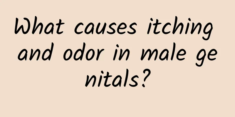 What causes itching and odor in male genitals?
