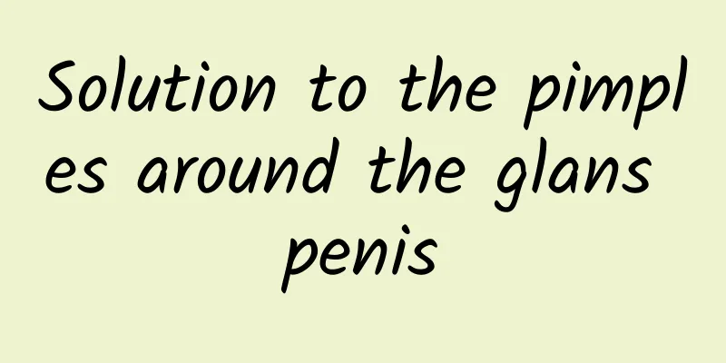 Solution to the pimples around the glans penis