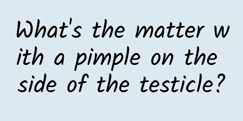 What's the matter with a pimple on the side of the testicle?