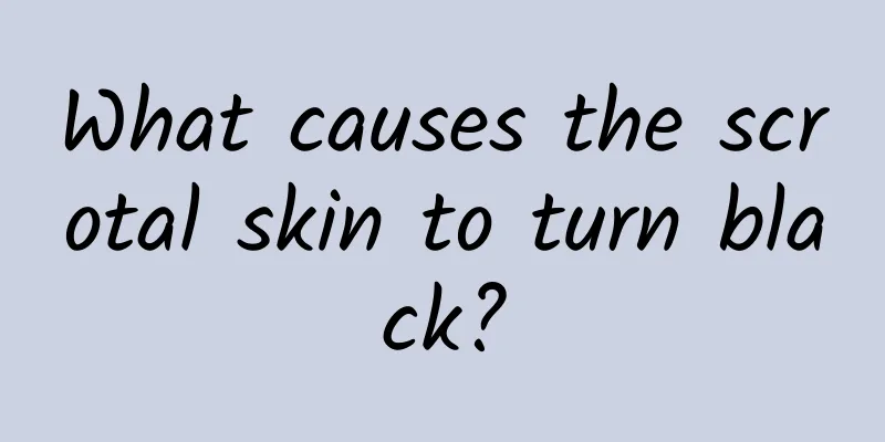 What causes the scrotal skin to turn black?