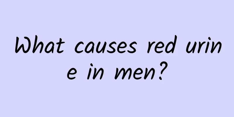 What causes red urine in men?