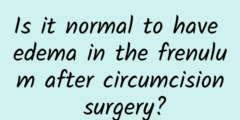 Is it normal to have edema in the frenulum after circumcision surgery?