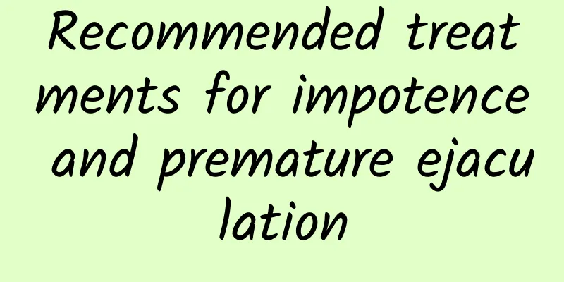 Recommended treatments for impotence and premature ejaculation
