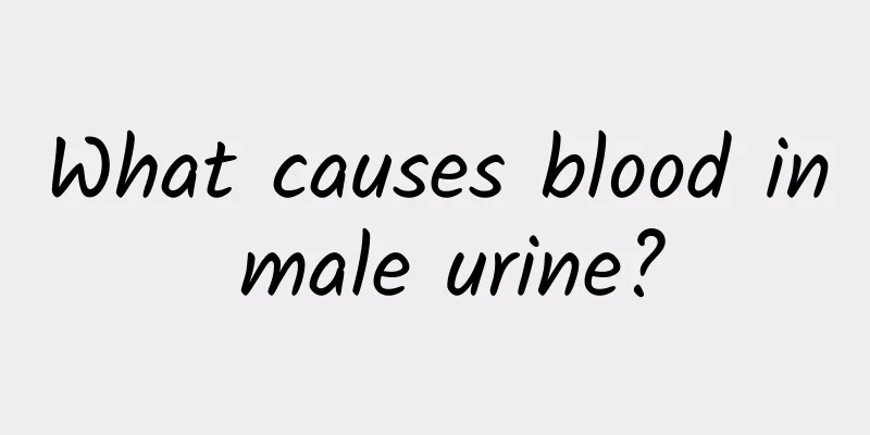 What causes blood in male urine?