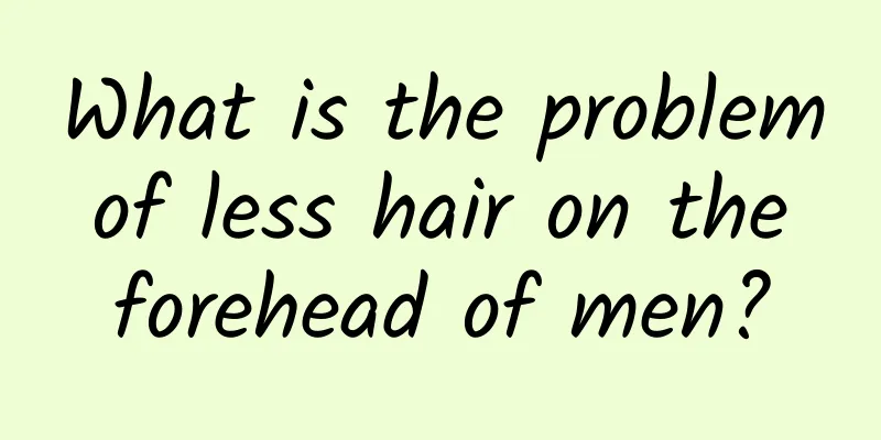 What is the problem of less hair on the forehead of men?
