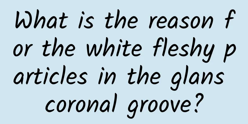 What is the reason for the white fleshy particles in the glans coronal groove?