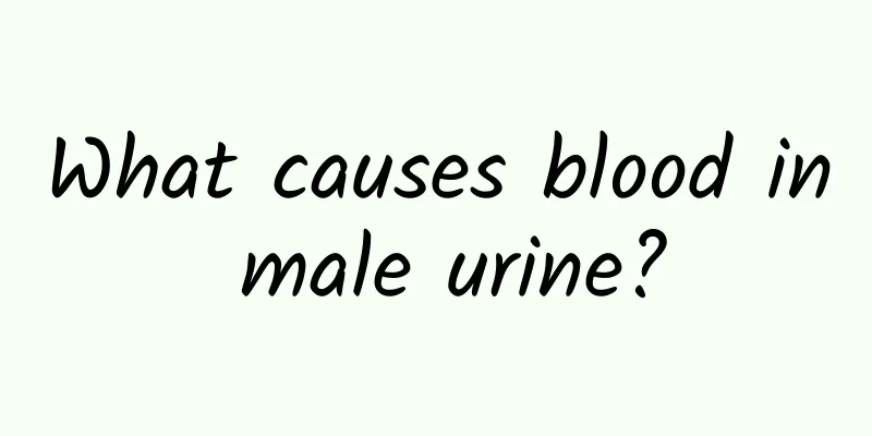 What causes blood in male urine?