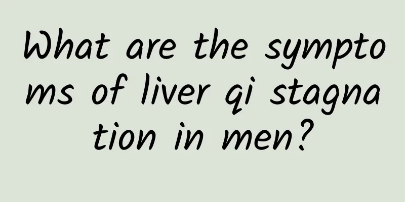 What are the symptoms of liver qi stagnation in men?
