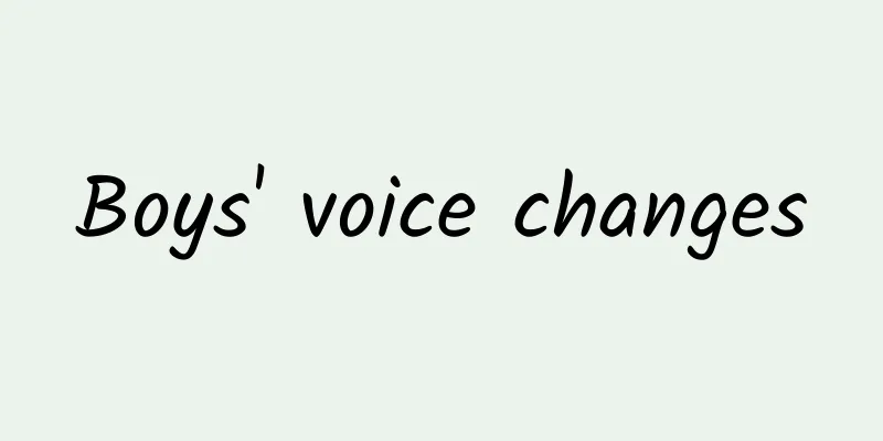 Boys' voice changes