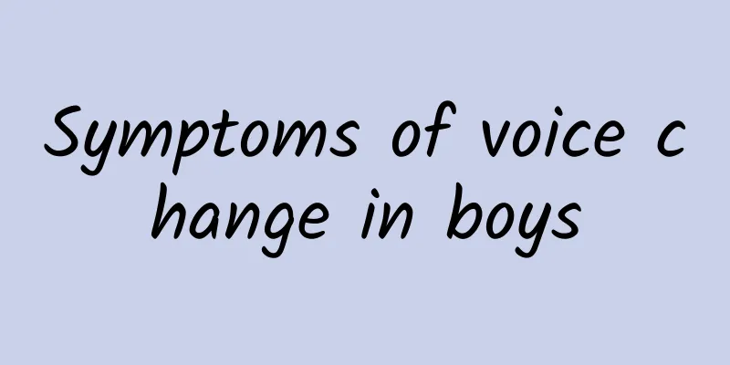Symptoms of voice change in boys