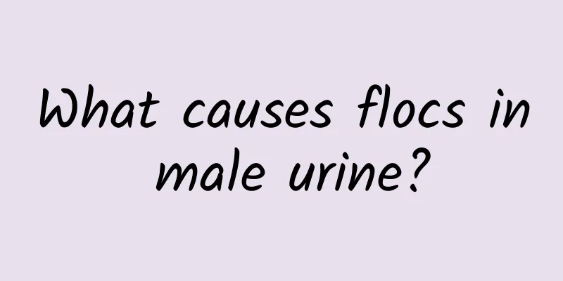 What causes flocs in male urine?