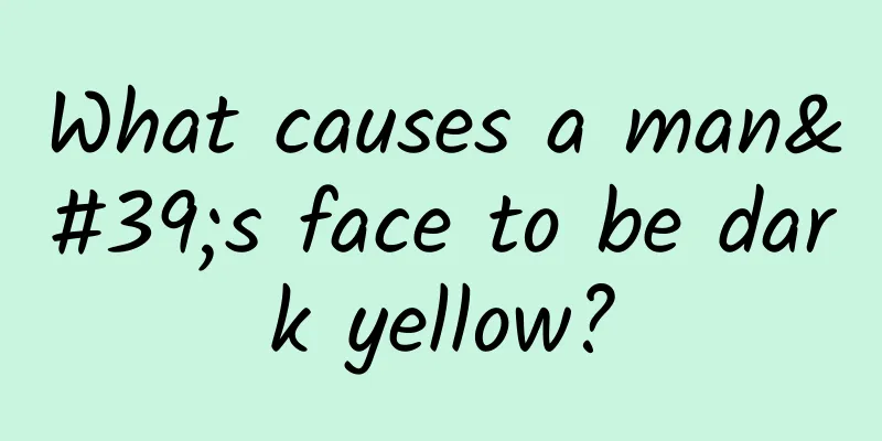 What causes a man's face to be dark yellow?