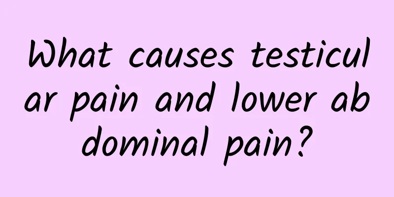 What causes testicular pain and lower abdominal pain?