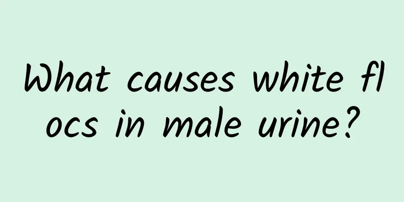 What causes white flocs in male urine?