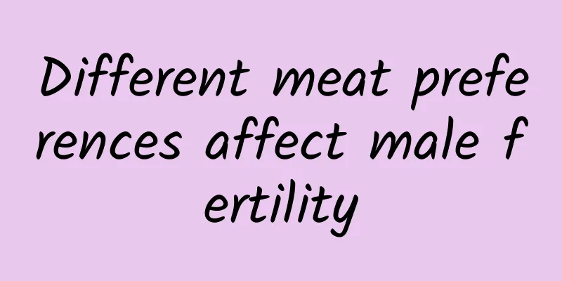 Different meat preferences affect male fertility