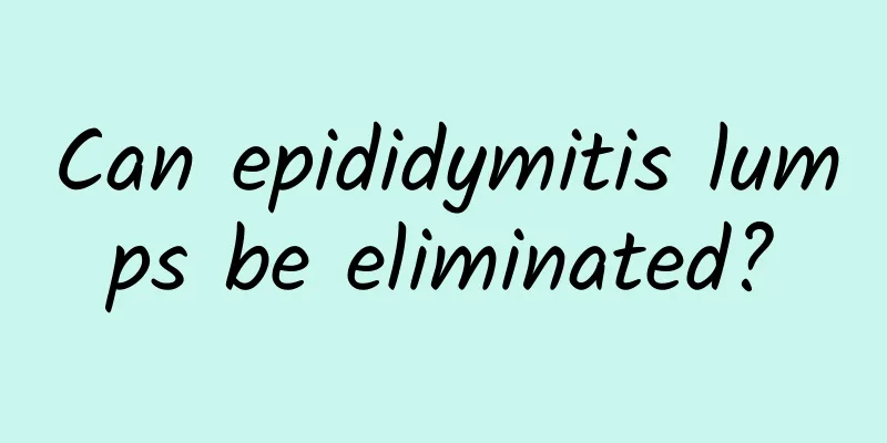 Can epididymitis lumps be eliminated?