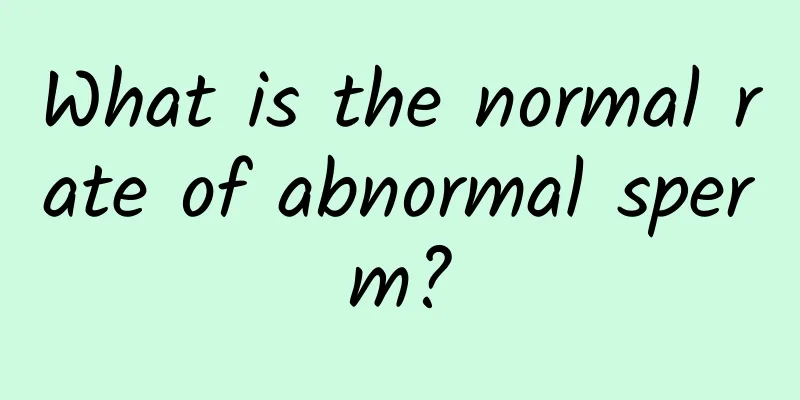 What is the normal rate of abnormal sperm?