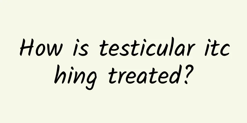 How is testicular itching treated?